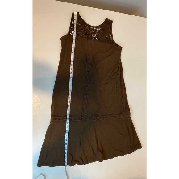 Boho J. Jill Kona Dress Crochet Neutral Brown Cotton Modal Shift Small / Tall - Picture 3 of 10